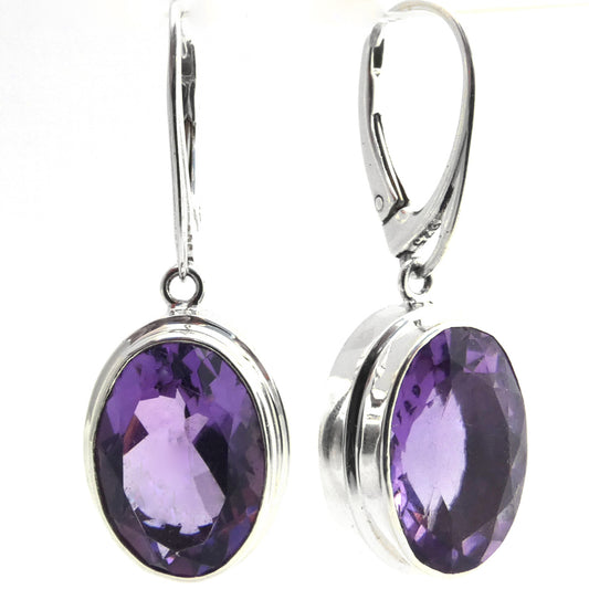 E745AM SPECIAL EDITION Earrings with 10x14mm Amethyst Gemstones