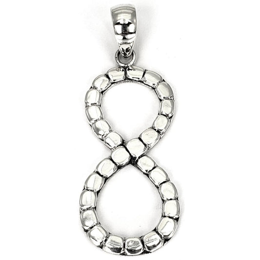 P888 KALA .925 Sterling Silver Figure Eight Infinity Pendant from Bali