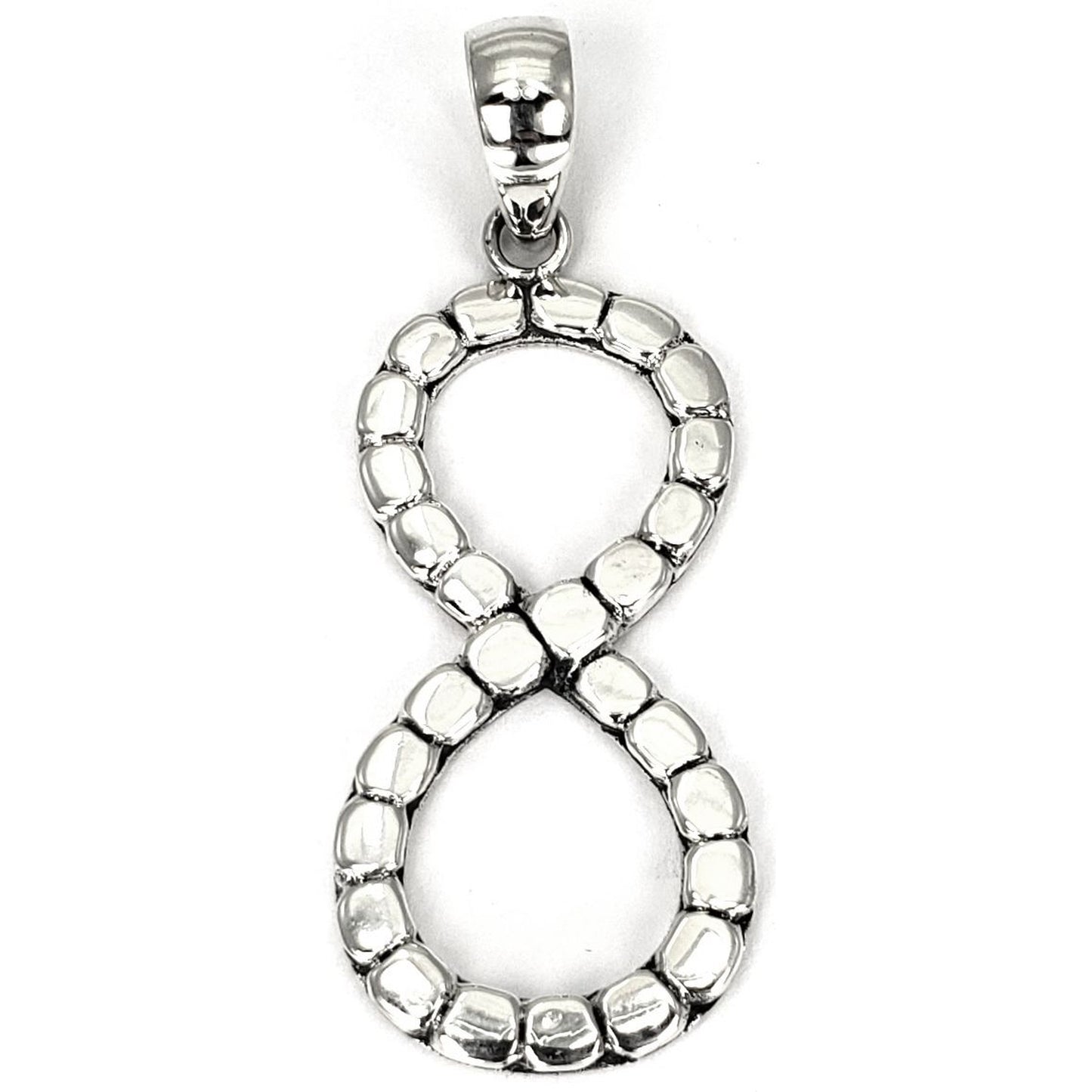 P888 KALA .925 Sterling Silver Figure Eight Infinity Pendant from Bali