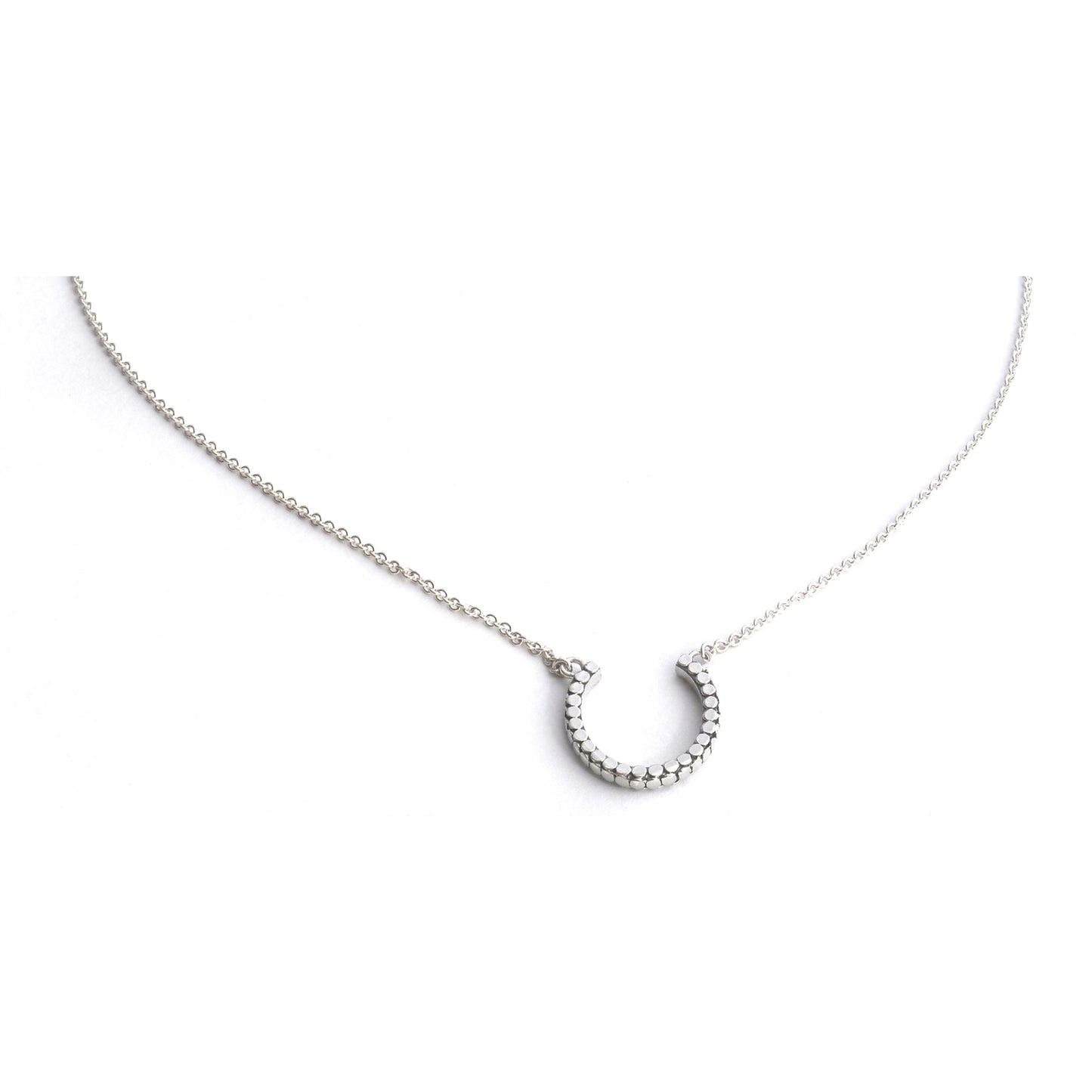 Sterling silver horseshoe necklace.