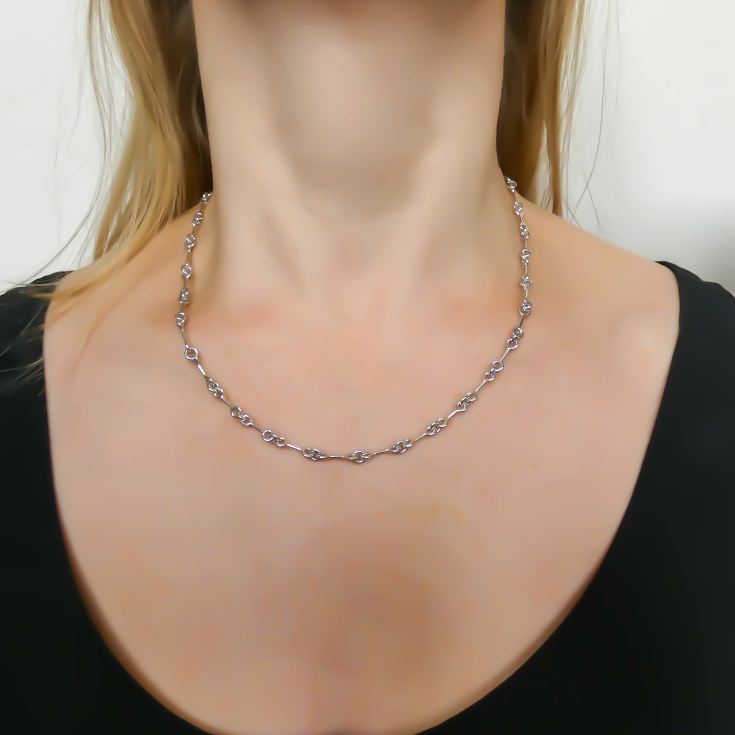 N752 KASI .925 Sterling Silver Lightweight Link Necklace