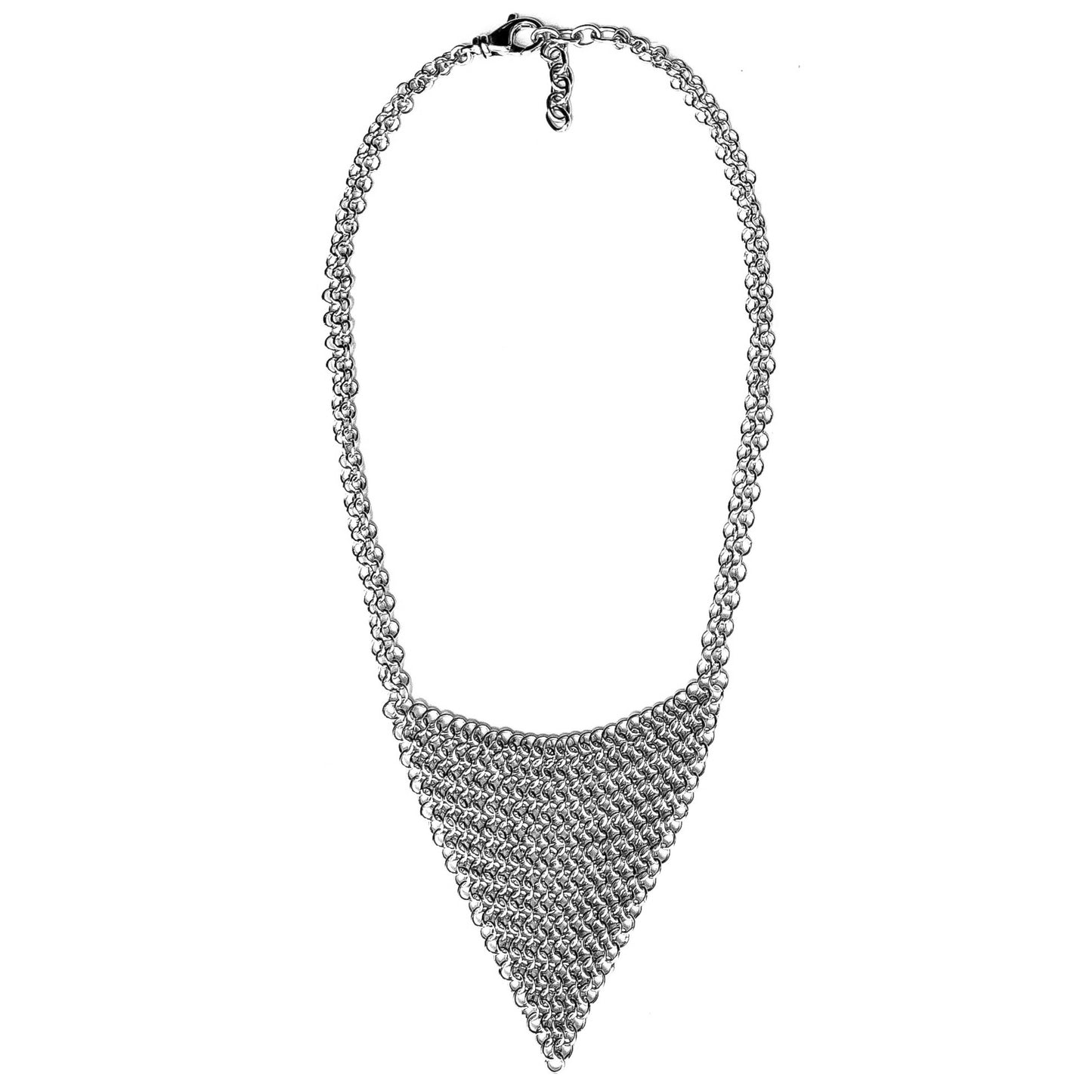 KASI N161 .925 Sterling Silver Mesh Adjustable Necklace