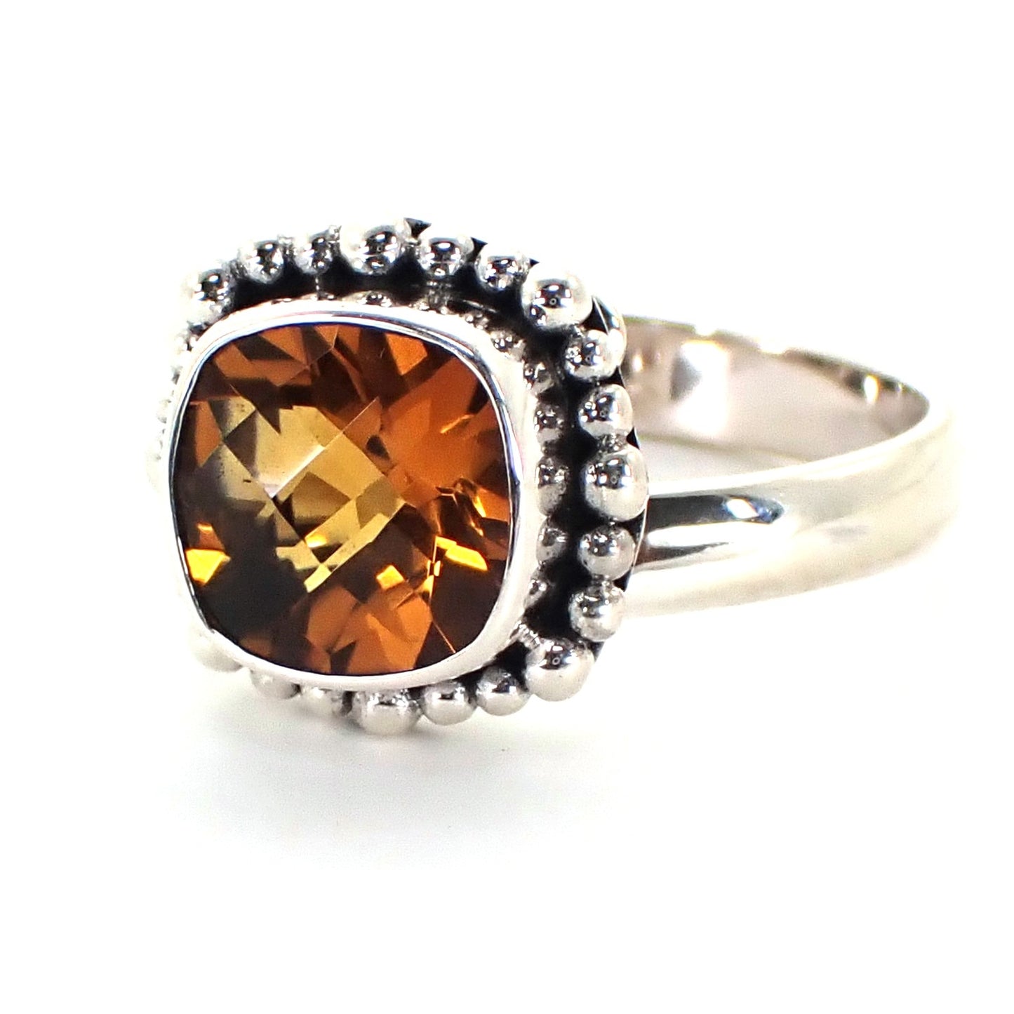 Sterling silver and citrine ring.