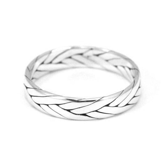 R020 ANYA Ring with Woven Sterling Strands
