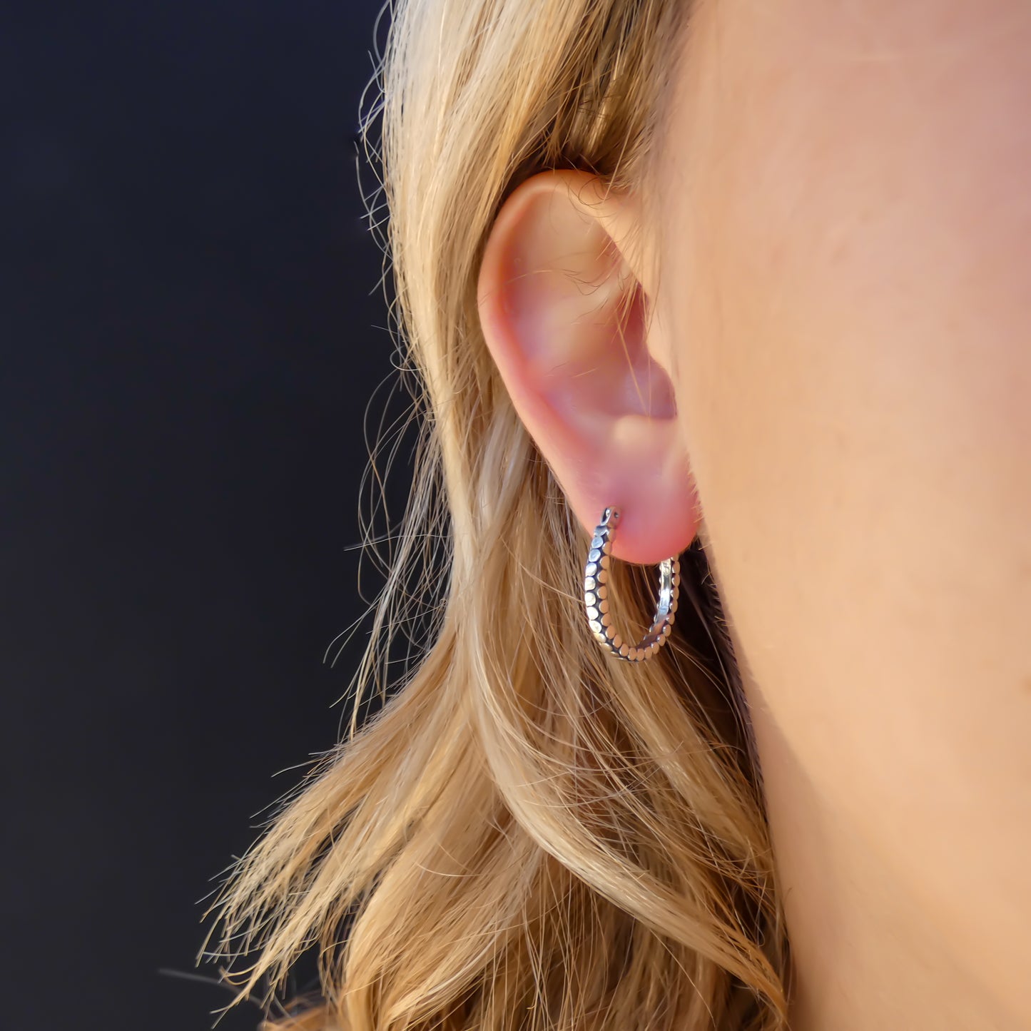 Sterling silver horseshoe earrings