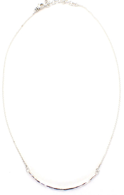 N721 DASA Hammered Curved Bar Necklace