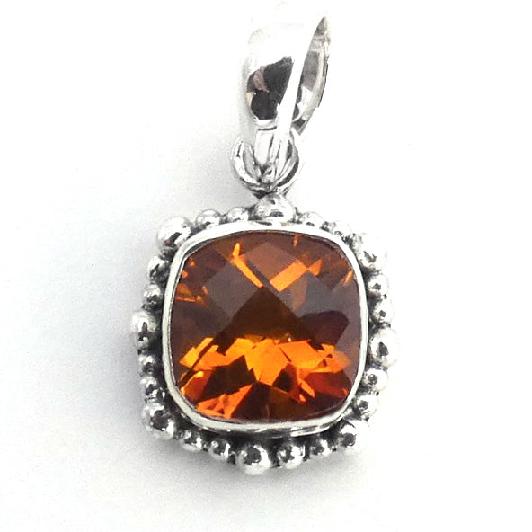 P005CT PADMA .925 Sterling Silver Pendant with Citrine