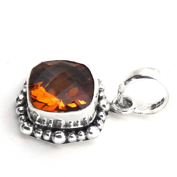 P005CT PADMA .925 Sterling Silver Pendant with Citrine