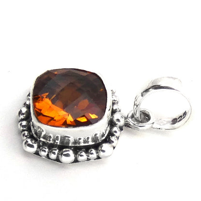 P005CT PADMA .925 Sterling Silver Pendant with Citrine