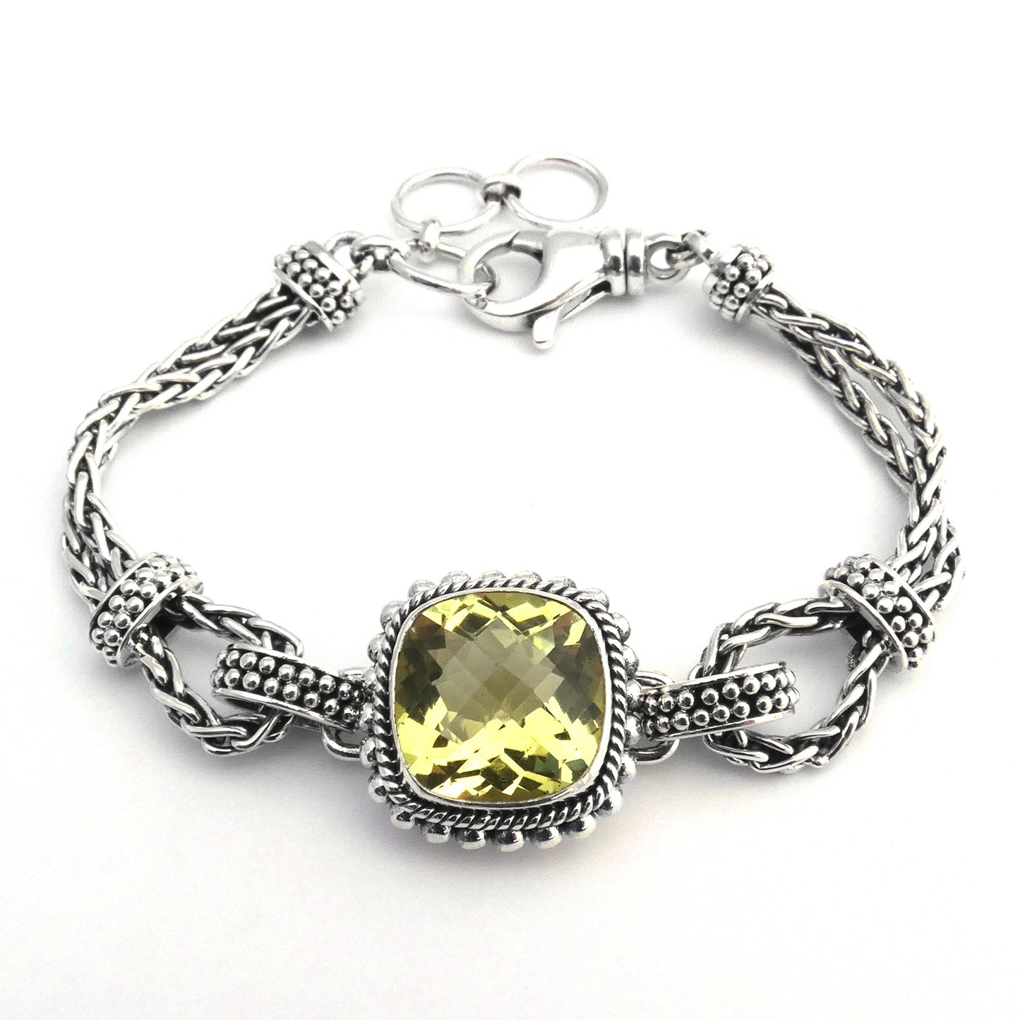 B215LQ SPECIAL EDITION Bracelet with a Brilliant 14mm Lemon Quartz Gemstone