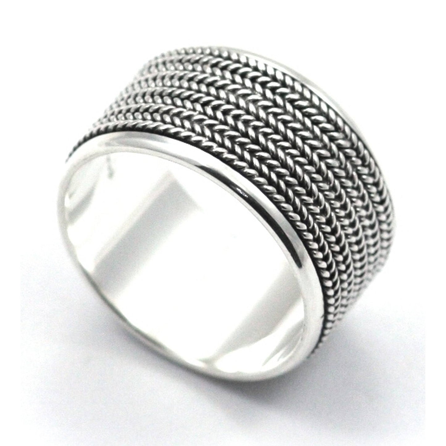 R179 LIMITED Spinner .925 Sterling Silver Wide Ring
