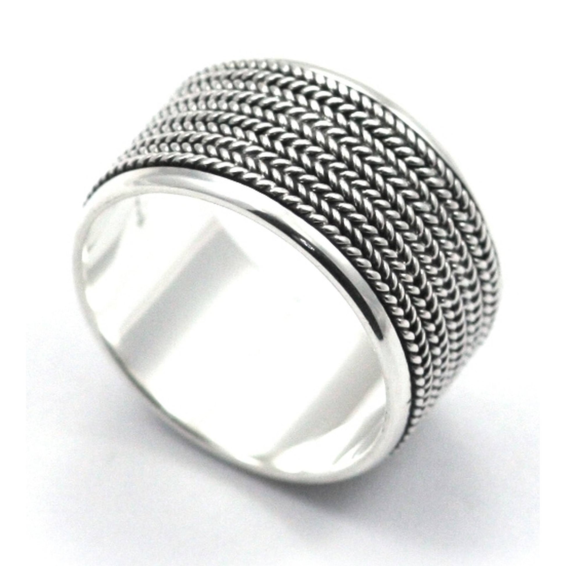 Sterling silver spinner ring.