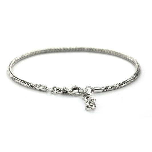 Sterling silver chain bracelet.