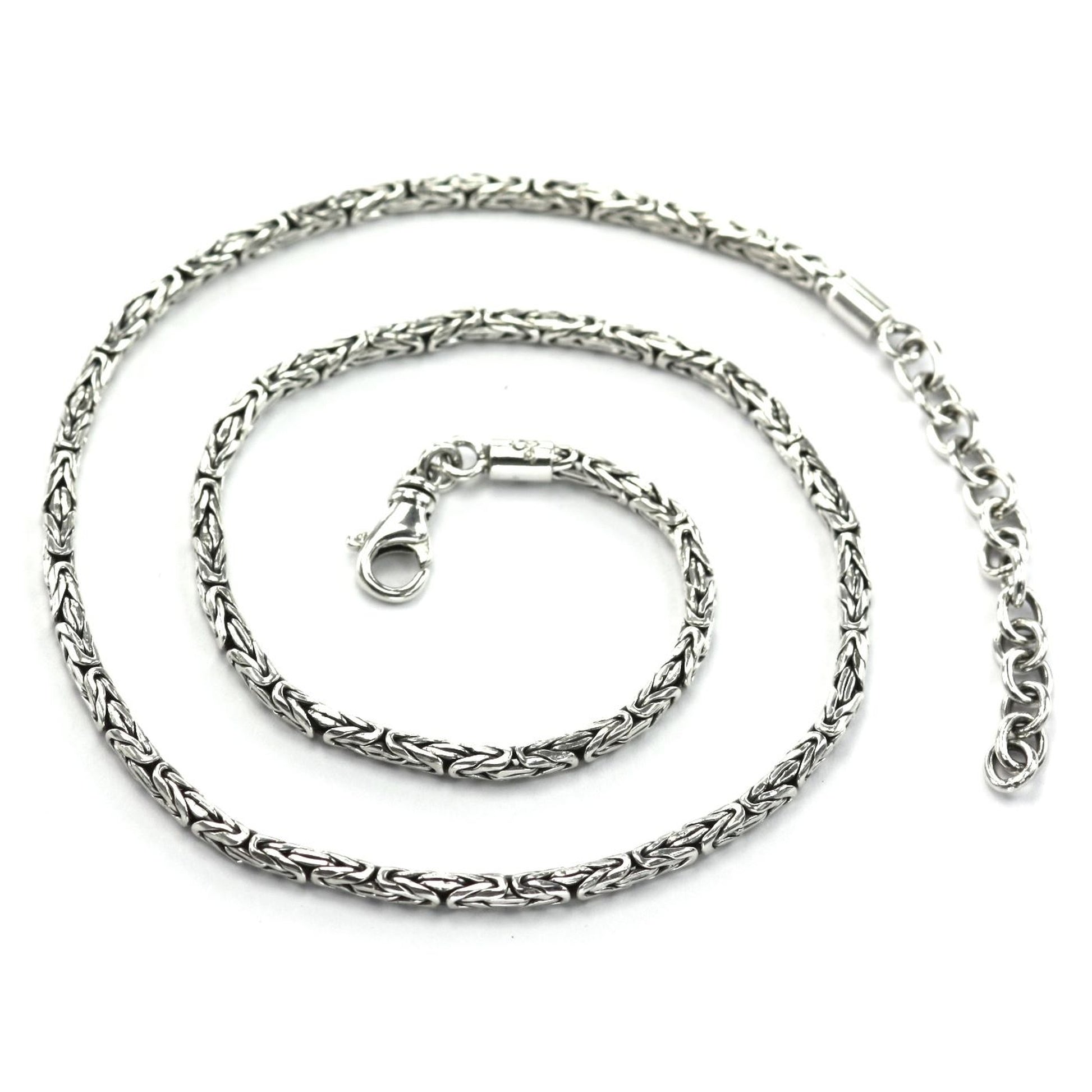 925 Sterling Silver Chain Necklace Extension Chain with Lobster
