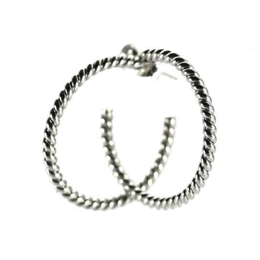 E214 KASI Sterling Silver Cable Twist Earrings