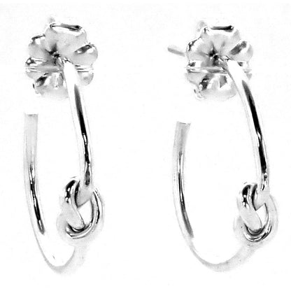 E707 KASI Lightweight Sterling Silver Knot Motif Post Earrings