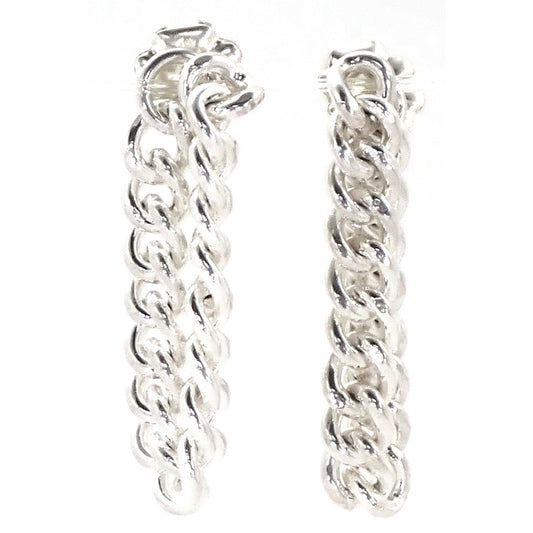 Sterling silver post earrings.