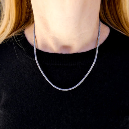 Sterling silver chain necklace.