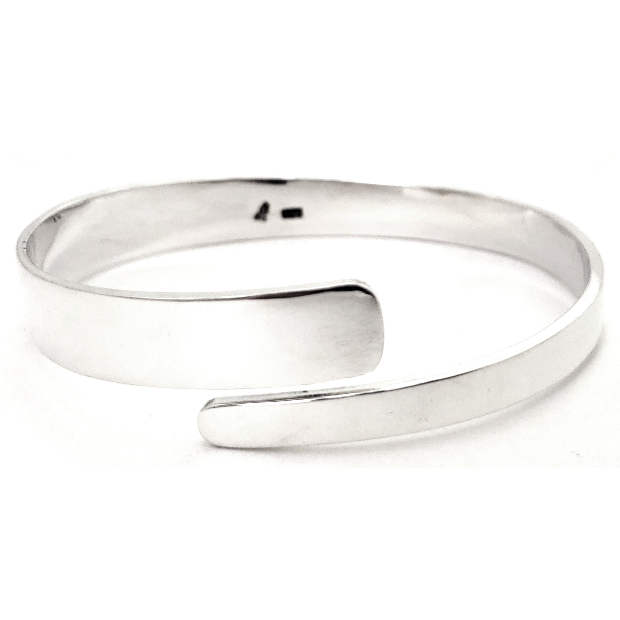 Sterling silver 12mm wide solid bangle -12x65mm - jo bangles