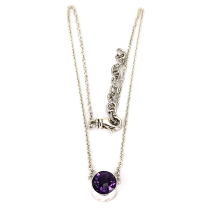 Sterling silver and amethyst necklace.