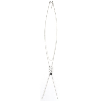 N842 KALA Double Strand Necklace With Three Disc Stations