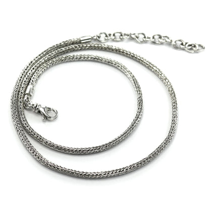 TN2m20-22" Herringbone Necklace. Fine Woven Chain.