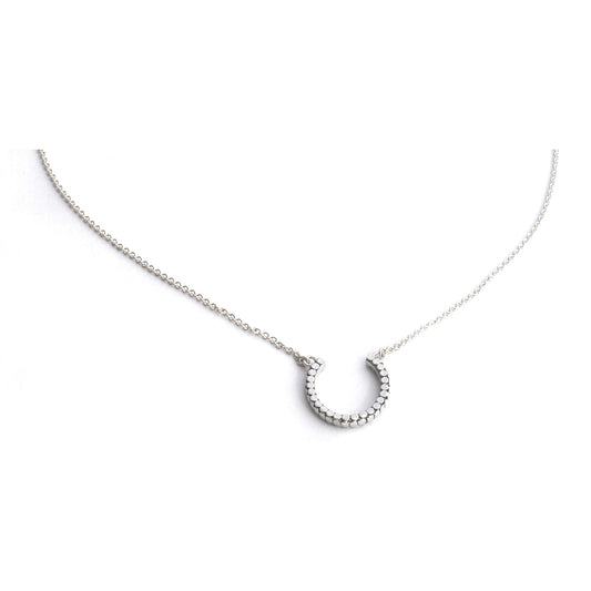 N839 SOHO .925 Sterling Silver Horseshoe Necklace - 16-18".
