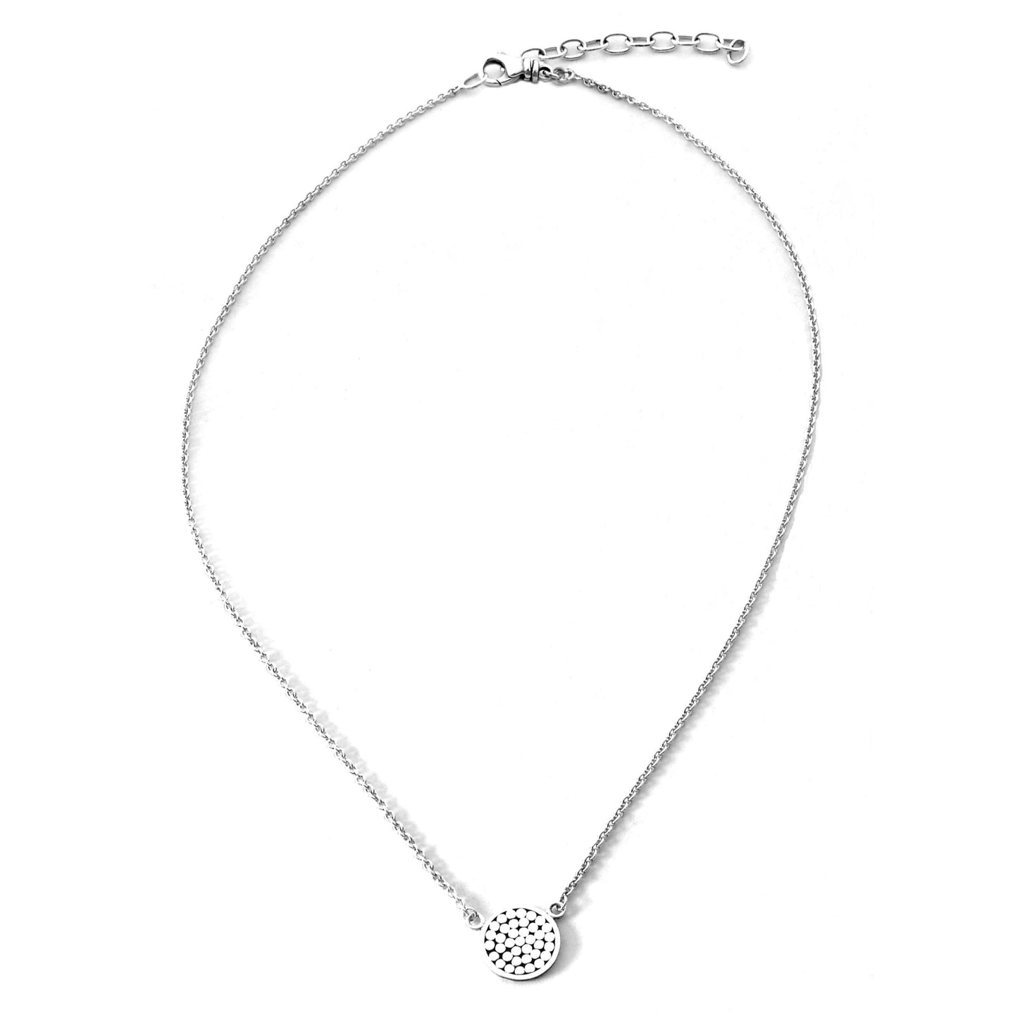 N840 SOHO .925 Sterling Silver Single Station Necklace 16-18.