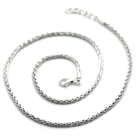 N100 30-32" .925 Sterling Silver Handmade Wheat Chain