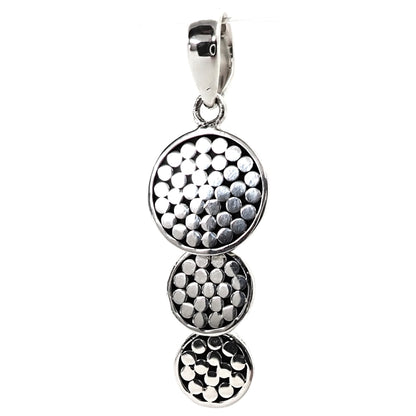 Sterling silver dangle pendant.