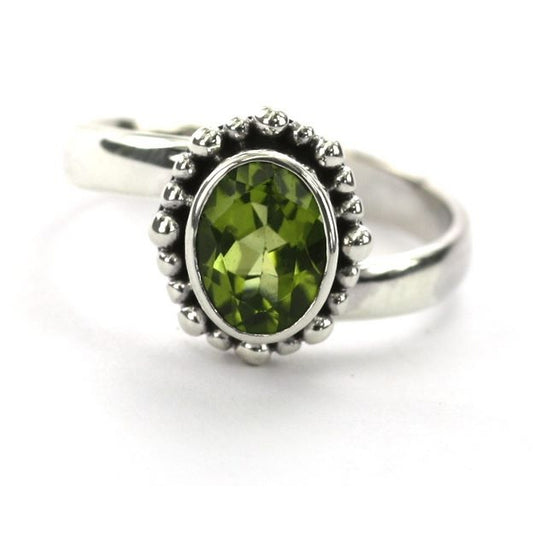 R004PD PADMA Adjustable Ring with Peridot