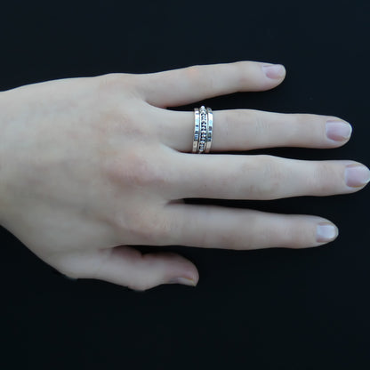 R060SET RAYA .925 Sterling Silver Stack Ring Set