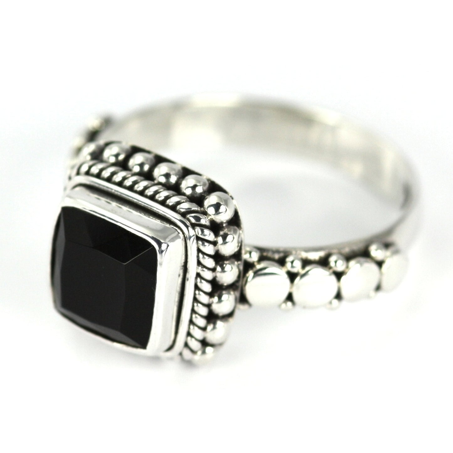 R002BOF PADMA .925 Sterling Silver Ring with Onyx