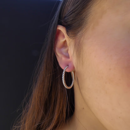 Sterling silver handmade earrings.