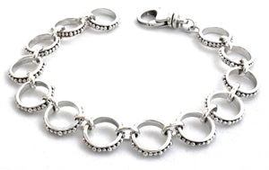 B300 INDA Hand Beaded Ring Link Bracelet