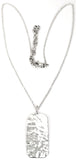 N335 KASI .925 Sterling Silver Bali Hammered Octagon Necklace
